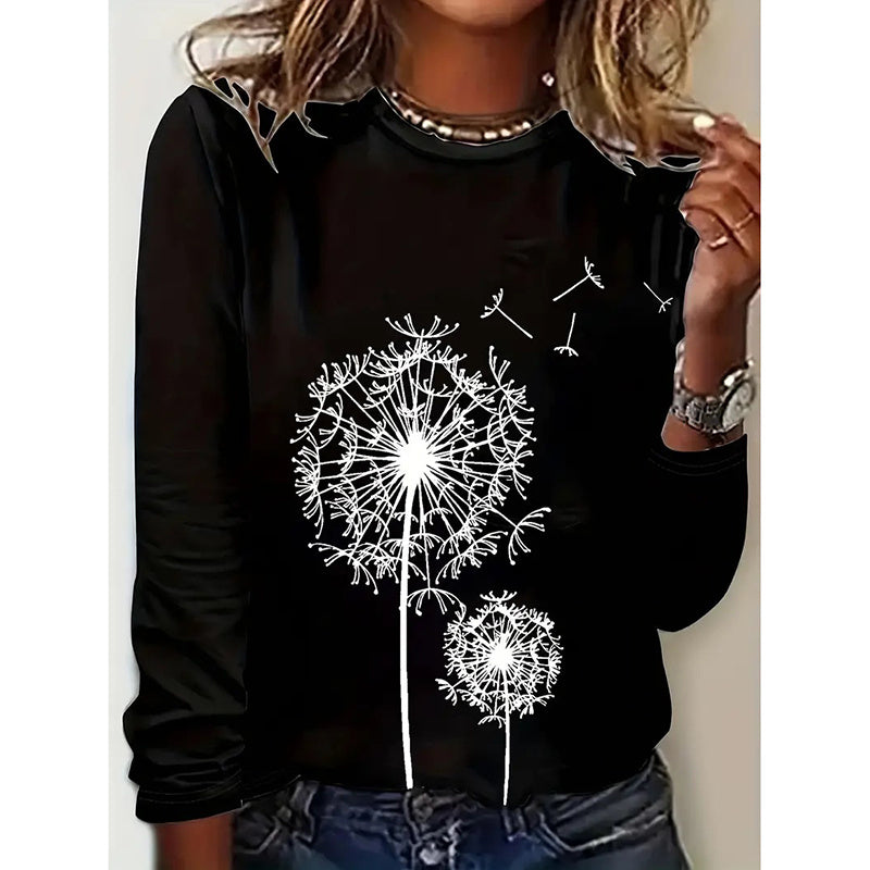 Casual Long Sleeve T Shirt Pullover Graphic Tee