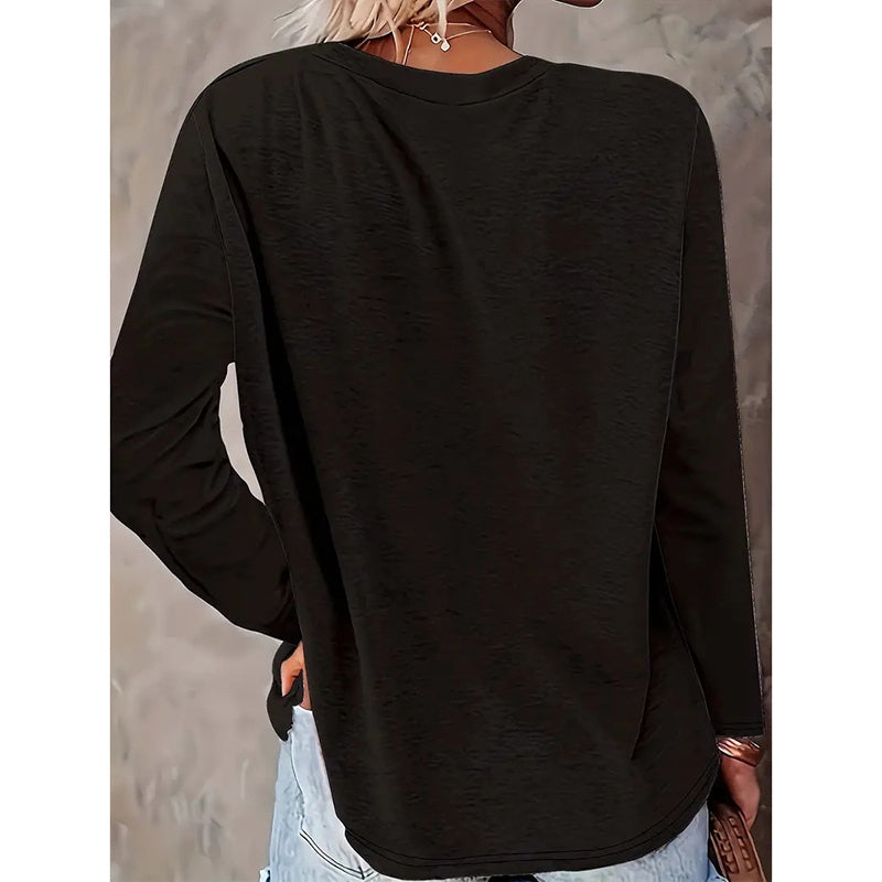 Casual Long Sleeve T Shirt Pullover Graphic Tee