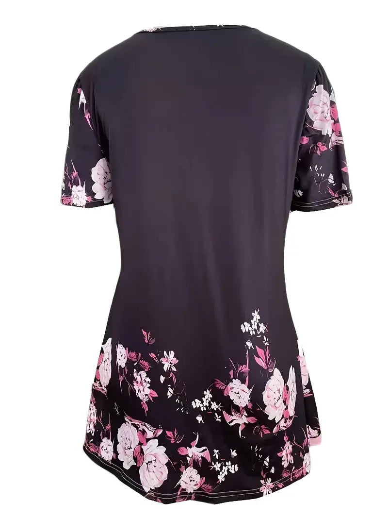Two-piece T-shirt V-neck Fashion Spike Top