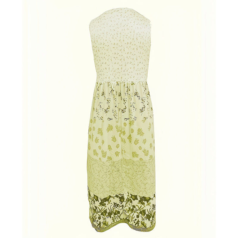Midi Dress Round Neck A-Line Summer Dress