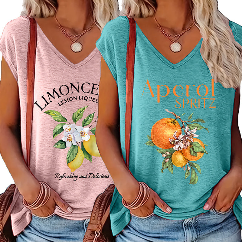 2-Pack Women's V-Neck - Summer Casual