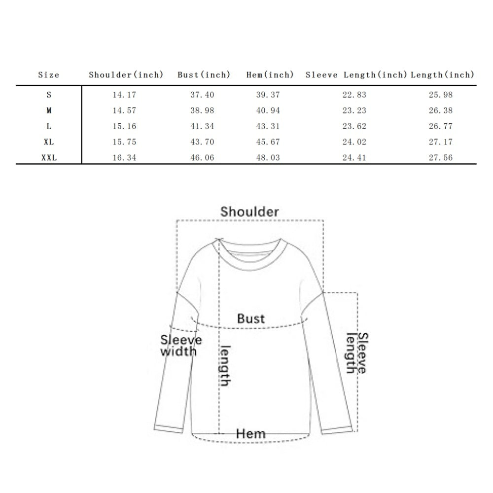 Casual Long Sleeve T Shirt Pullover Graphic Tee