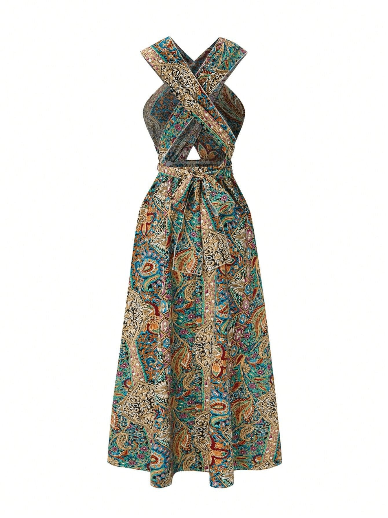 Women's Sexy Wrap High-waisted Dress