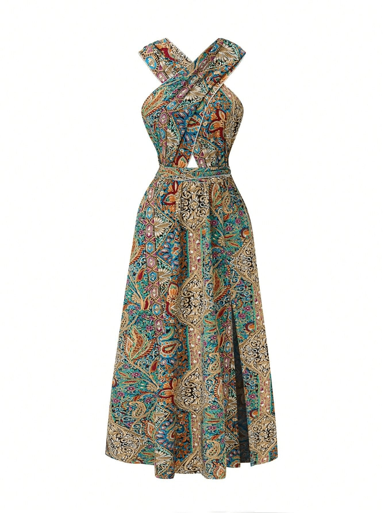 Women's Sexy Wrap High-waisted Dress