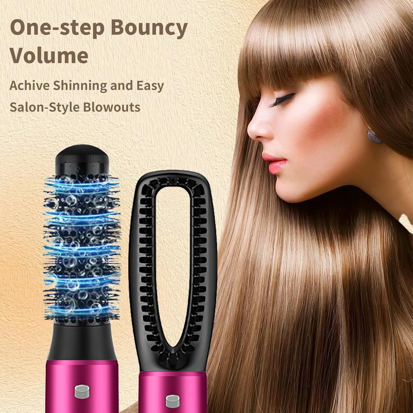All - in - One 5 - in - 1 Gold Hair Dryer Brush Kit for Styling - nova boutique