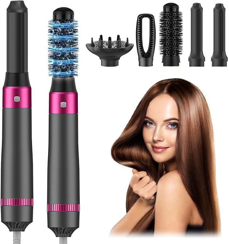 All - in - One 5 - in - 1 Gold Hair Dryer Brush Kit for Styling - nova boutique