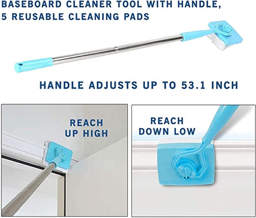 Baseboard Buddy Retractable Household Universal Cleaning Brush Mop - nova boutique