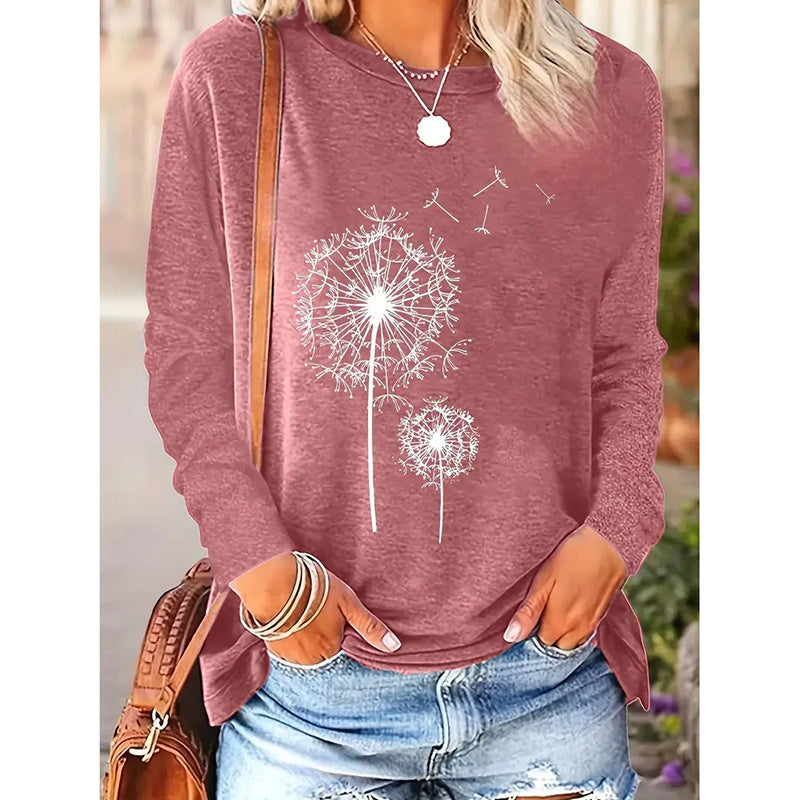 Casual Long Sleeve T Shirt Pullover Graphic Tee