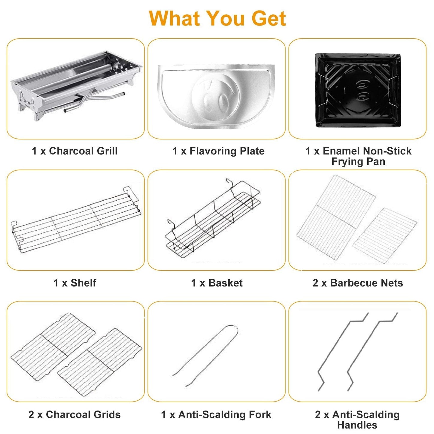 Foldable BBQ Grill Portable Charcoal - nova boutique