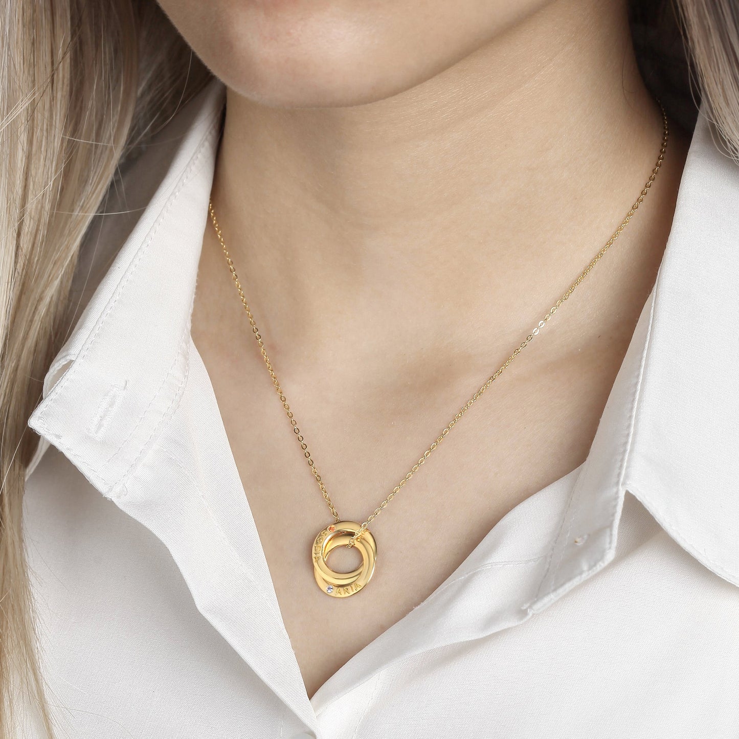 Mom Necklace With Kids Names Birthstones - nova boutique