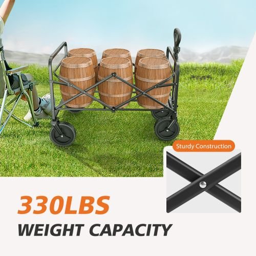 Wagon Cart, 330LBS Heavy Duty - nova boutique