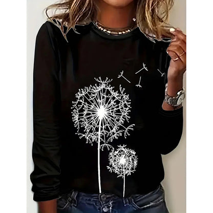 Casual Long Sleeve T Shirt Pullover Graphic Tee
