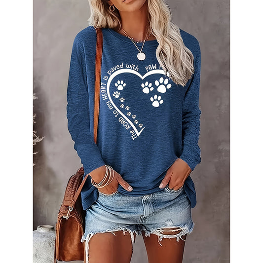 T-Shirt For Women Long Sleeve  Crewneck Shirts