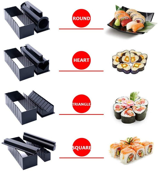 High-quality Manual Sushi Making Kit with 5 Sushi Roll Molds