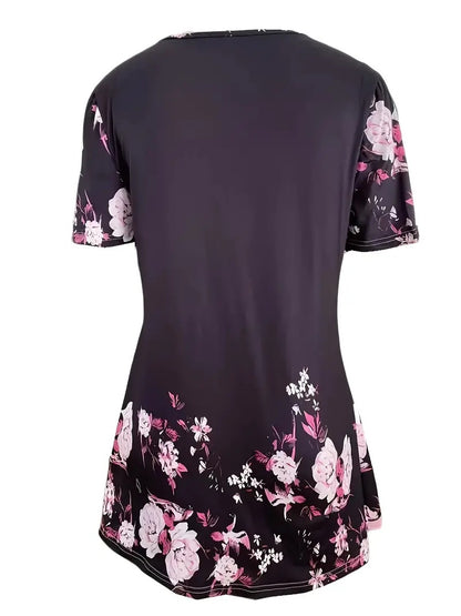 Two-piece T-shirt V-neck Fashion Spike Top