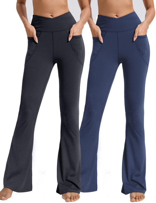 Cropped Cross Waist Pockets Black Zhang Qing