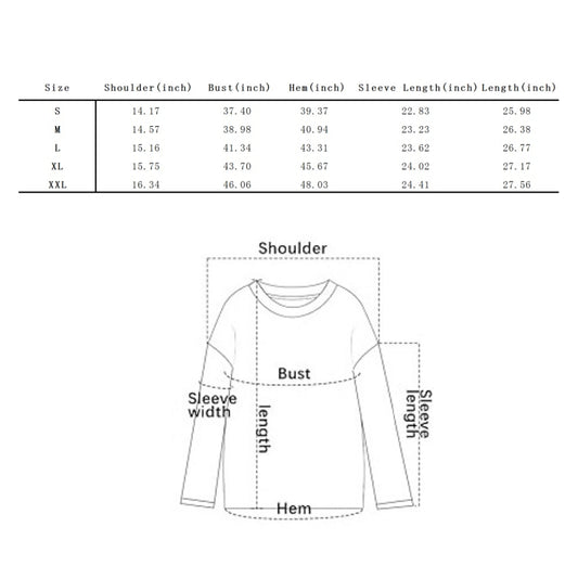 Casual Long Sleeve T Shirt Pullover Graphic Tee