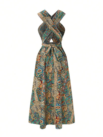 Women's Sexy Wrap High-waisted Dress