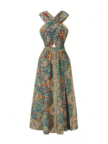 Women's Sexy Wrap High-waisted Dress