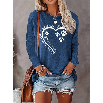 T-Shirt For Women Long Sleeve  Crewneck Shirts