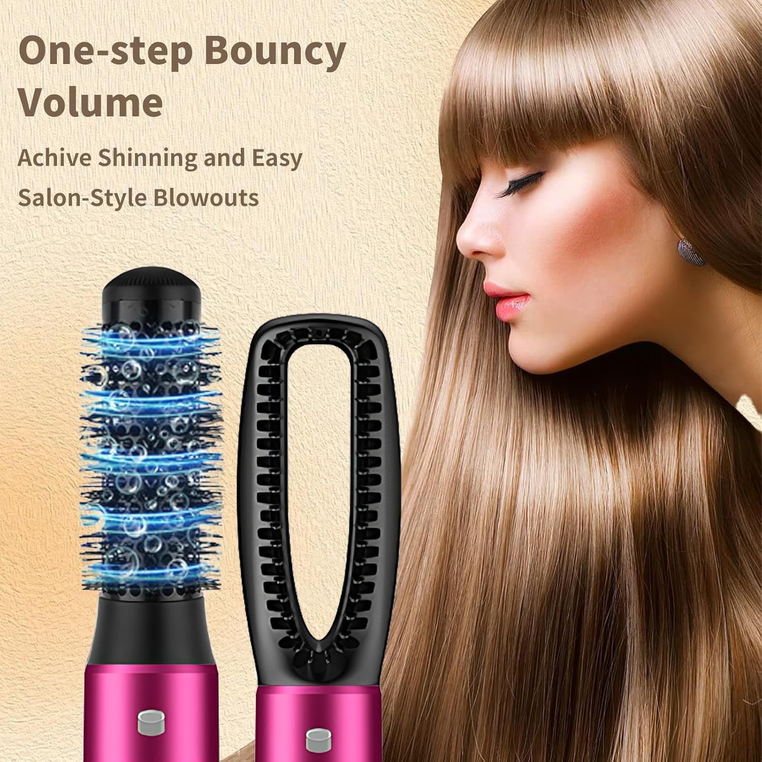 All - in - One 5 - in - 1 Gold Hair Dryer Brush Kit for Styling - nova boutique