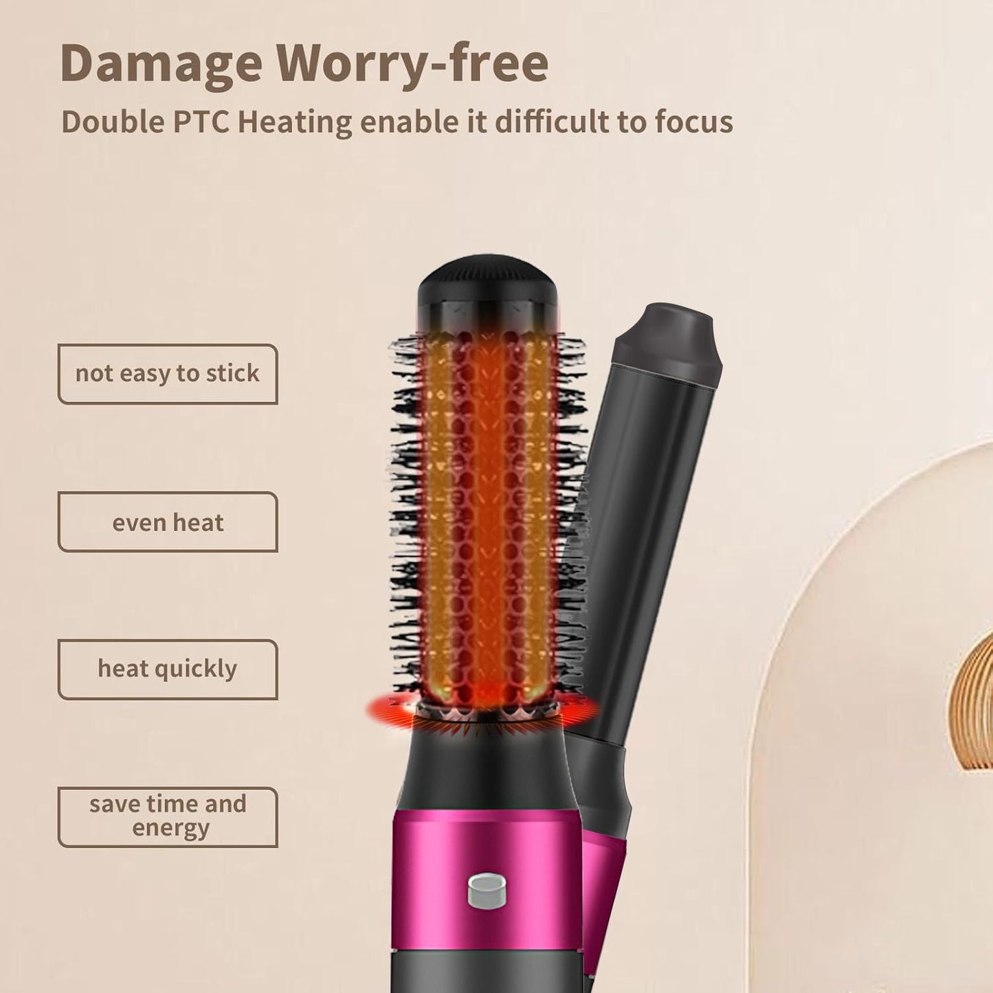 All - in - One 5 - in - 1 Gold Hair Dryer Brush Kit for Styling - nova boutique