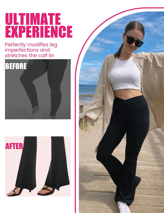 Flared Pants  Waist Pocket  2PCS
