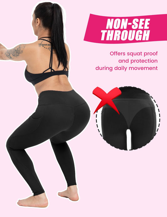 Yoga Pants - Cropped High-waisted Oblique Pockets, 3 Pieces
