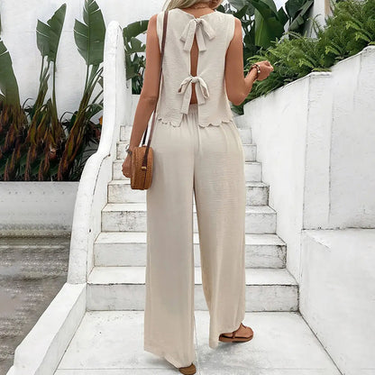 Women's Elegant 2-Piece Wide Leg Pants Outfits