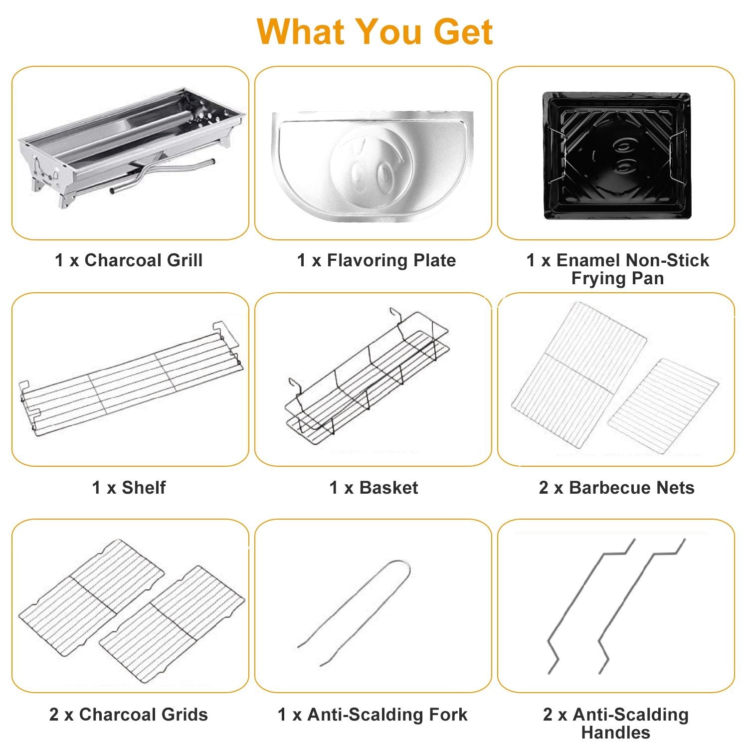 Foldable BBQ Grill Portable Charcoal - nova boutique