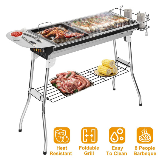 Foldable BBQ Grill Portable Charcoal - nova boutique