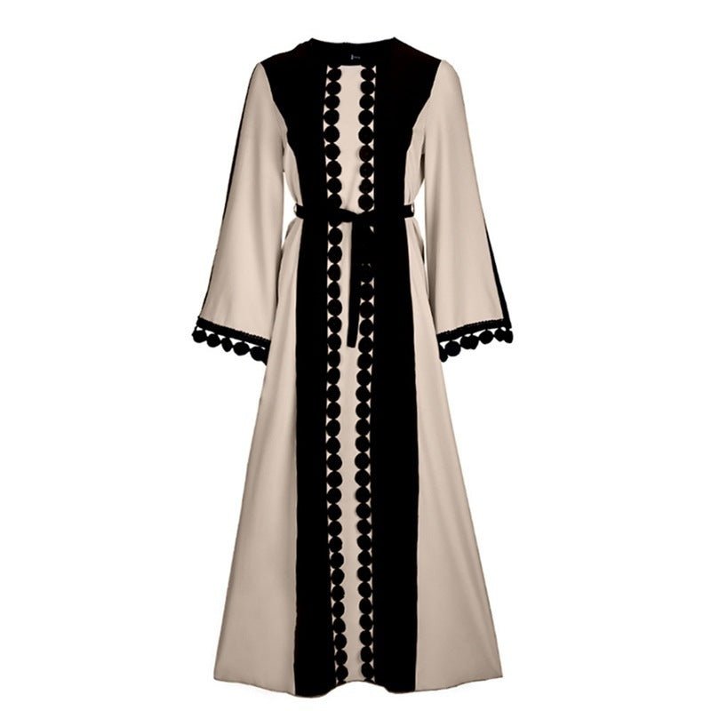 Middle Eastern lace patchwork abaya - nova boutique
