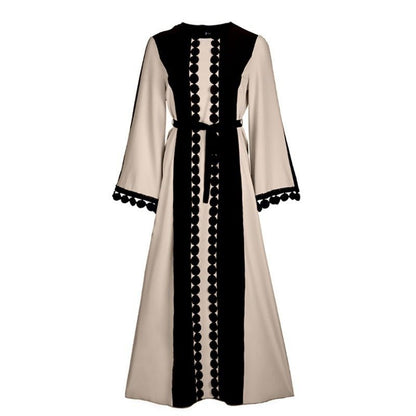 Middle Eastern lace patchwork abaya - nova boutique