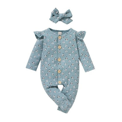 StripeNest™ – Two - Tone Cotton Romper for Babies & Toddlers - nova boutique