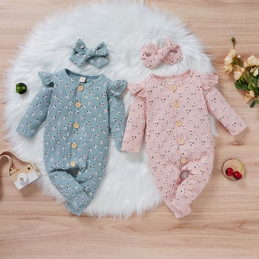 StripeNest™ – Two - Tone Cotton Romper for Babies & Toddlers - nova boutique