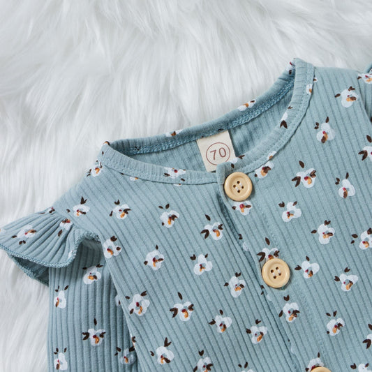 StripeNest™ – Two - Tone Cotton Romper for Babies & Toddlers - nova boutique