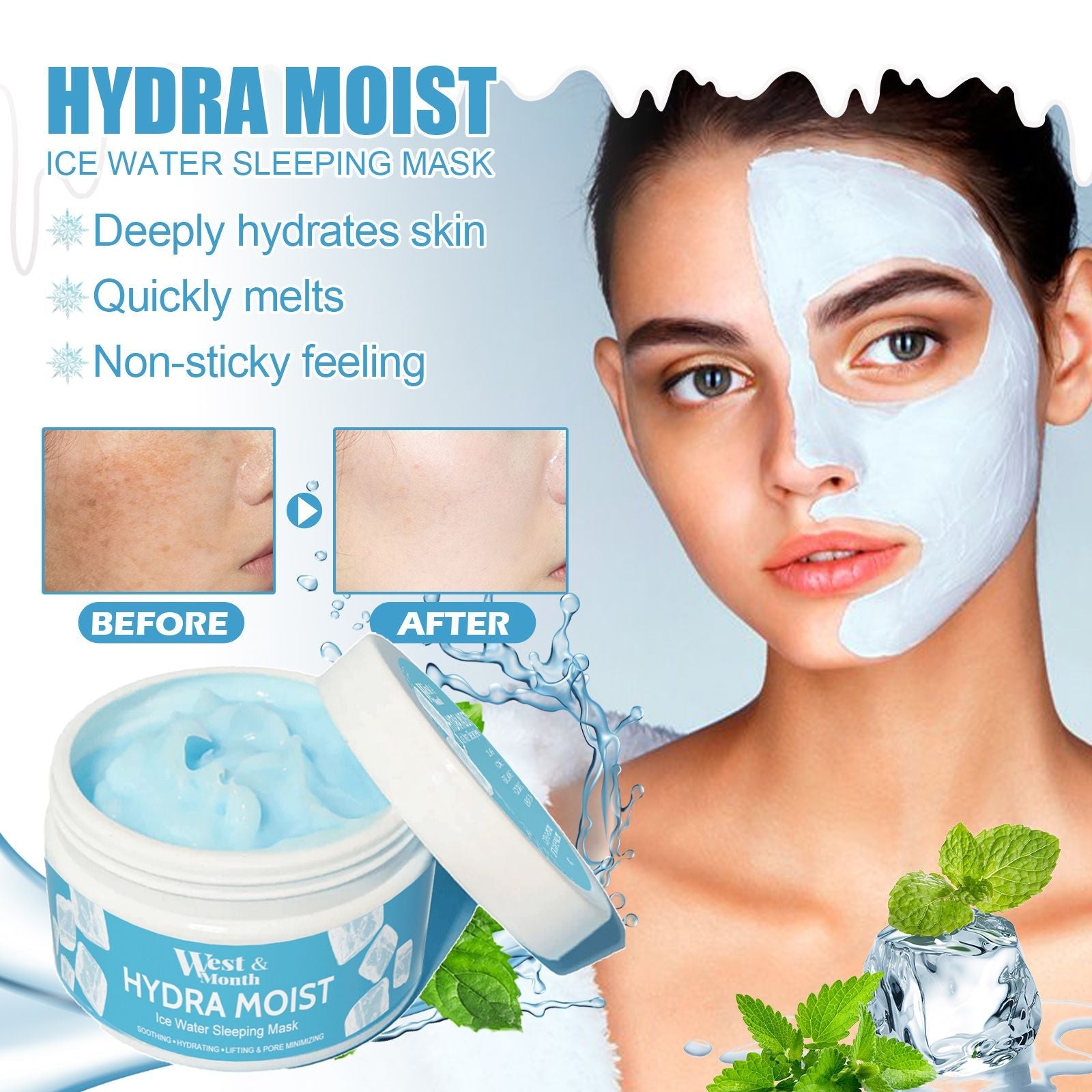 West&Month Radiant Sleep Facial Mask Deep Cleaning - nova boutique