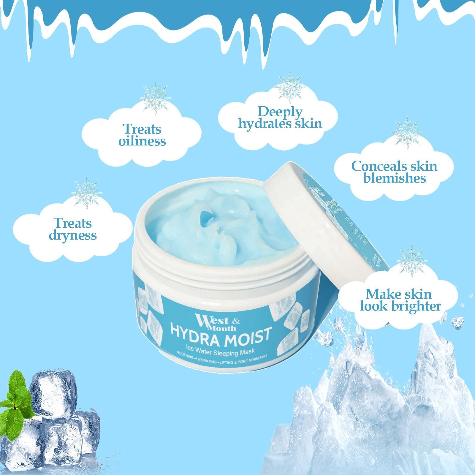 West&Month Radiant Sleep Facial Mask Deep Cleaning - nova boutique